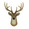 Deer Head Buck Horns Wall Mounted Antler Trophy Faux Taxidermy Sculpture